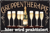 Blechschild für Gin Liebhaber  - Gruppentherapie...