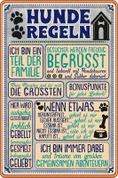 Blechschild für Hunde Fans, lustiger Spruch -...