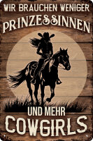 Blechschild für Pferde Fans - Cowgirls (wetterfest)