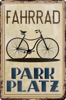 Blechschild, Warnschild, Parkplatz Schild - Fahrrad...