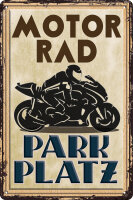 Blechschild, Warnschild, Parkplatz Schild - Motorrad...