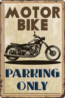 Blechschild, Warnschild, Parkplatz Schild - Motorbike...