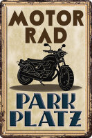 Blechschild, Warnschild, Parkplatz Schild - Motorrad...