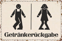 Blechschild für das Badezimmer und die Toilette -...