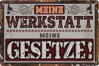 Blechschild für die Werkstatt – lustiger...