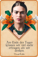 Blechschild  für Frida Kahlo Fans und Liebhaber...