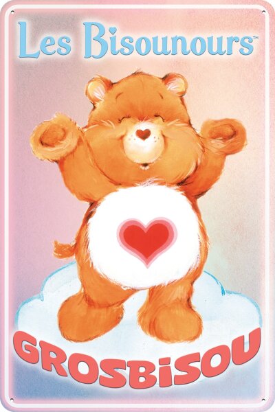 Blechschild, GLÜCKSBÄRCHIS, kult Figuren der 80er, Kinderzimmer Deko (Care Bears 1)
