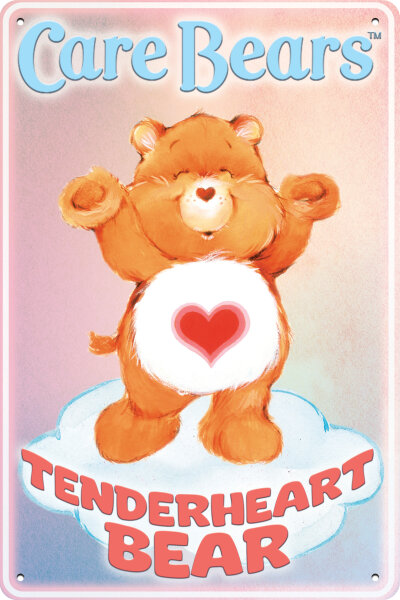 Blechschild für Care Bears Fans – Tenderheart Bear