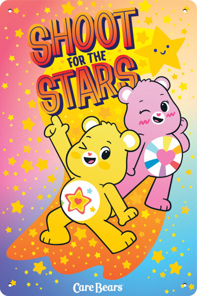 Blechschild für Care Bears Fans – Shoot for the Stars