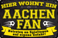 Blechschild für Fussball Fans - Retro Fan Artikel...