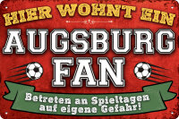 Blechschild für Fussball Fans - Retro Fan Artikel...