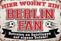 Blechschild für Fussball Fans - Retro Fan Artikel...