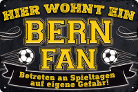 Blechschild für Fussball Fans - Retro Fan Artikel...