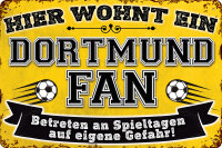 Blechschild für Fussball Fans - Retro Fan Artikel...