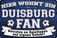 Blechschild für Fussball Fans - Retro Fan Artikel...