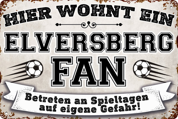 Blechschild für Fussball Fans - Retro Fan Artikel (Elversberg)