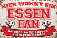 Blechschild für Fussball Fans - Retro Fan Artikel...