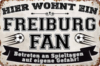 Blechschild für Fussball Fans - Retro Fan Artikel...