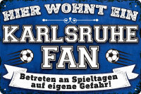 Blechschild für Fussball Fans - Retro Fan Artikel...