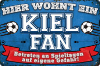 Blechschild für Fussball Fans - Retro Fan Artikel...