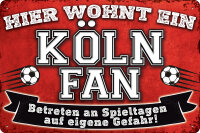 Blechschild für Fussball Fans - Retro Fan Artikel...