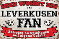 Blechschild für Fussball Fans - Retro Fan Artikel...