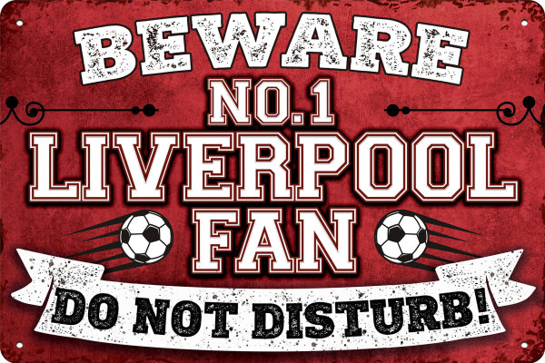 Blechschild für Fussball Fans - Retro Fan Artikel (Liverpool)