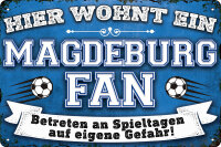 Blechschild für Fussball Fans - Retro Fan Artikel...