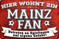 Blechschild für Fussball Fans - Retro Fan Artikel...