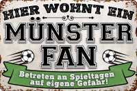 Blechschild für Fussball Fans - Retro Fan Artikel...