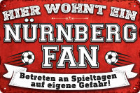 Blechschild für Fussball Fans - Retro Fan Artikel...