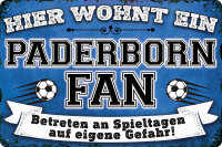 Blechschild für Fussball Fans - Retro Fan Artikel...