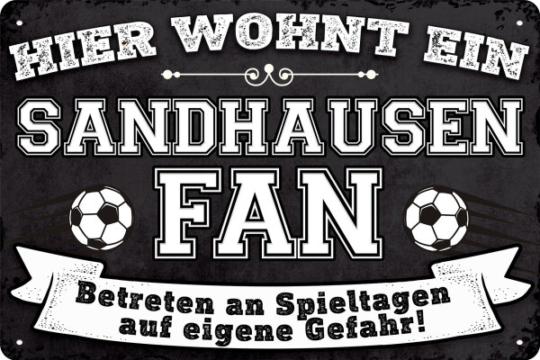 Blechschild für Fussball Fans - Retro Fan Artikel (Sandhausen)