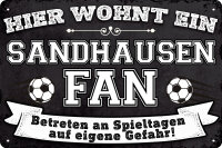 Blechschild für Fussball Fans - Retro Fan Artikel...