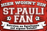 Blechschild für Fussball Fans - Retro Fan Artikel...