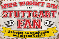 Blechschild für Fussball Fans - Retro Fan Artikel...