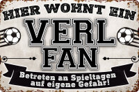 Blechschild für Fussball Fans - Retro Fan Artikel...