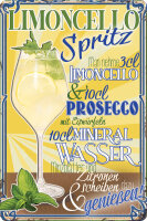 Blechschild für Limoncello Aperitif Liebhaber , 14 x...