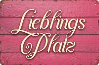 Blechschild, Lieblingsplatz Deko Schild, wetterfest, 14 x...