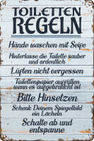 Blechschild für das Badezimmer und die Toilette -...
