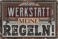 Blechschild für die Werkstatt – lustiger...