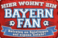 Blechschild für Fussball Fans - Retro Fan Artikel...