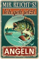 Blechschild für Angler, Angeln und Fisch Fans