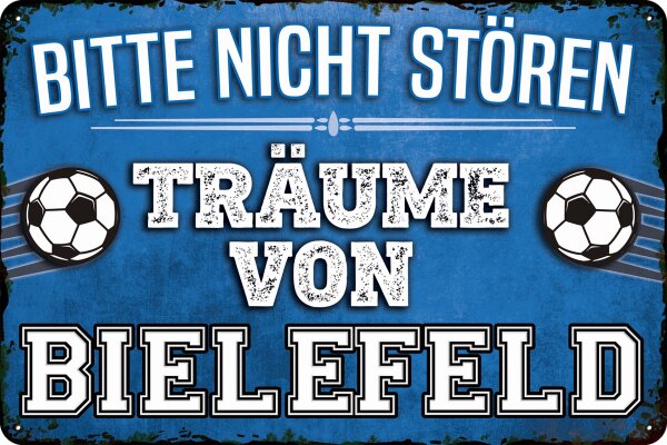 Blechschild für Fussball Fans - Retro Fan Artikel (Bielefeld)
