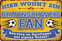 Blechschild für Fussball Fans - Retro Fan Artikel...