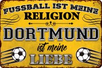 Blechschild für Fussball Fans - Retro Fan Artikel...