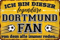 Blechschild für Fussball Fans - Retro Fan Artikel...