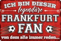 Blechschild für Fussball Fans - Retro Fan Artikel...