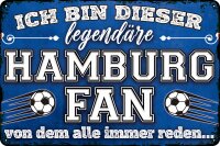 Blechschild für Fussball Fans - Retro Fan Artikel...