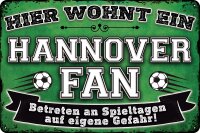 Blechschild für Fussball Fans - Retro Fan Artikel...